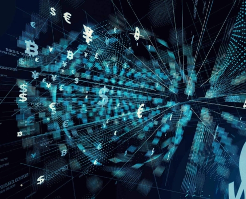 Financial Technology Concept. Technological Abstract Background